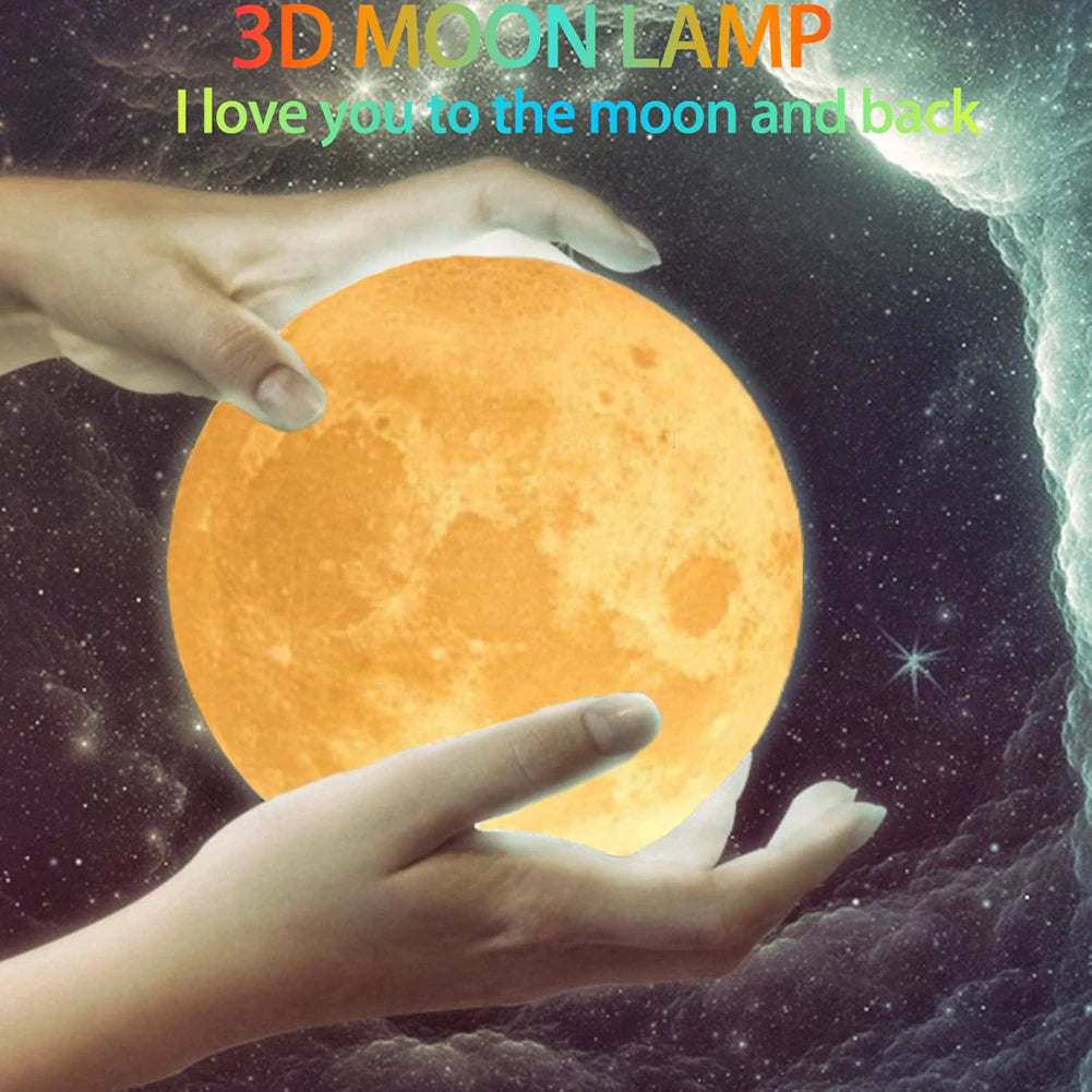 Lampe Lune Personnalisée — Photo & Texte | Cadeau Unique