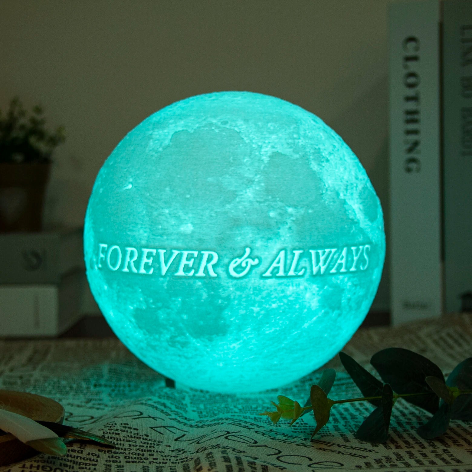 Lampe Lune Personnalisée — Photo & Texte | Cadeau Unique